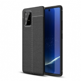 Hoesje voor Samsung Galaxy S10 Lite Dubbele Lijn Litchi Leder Effect