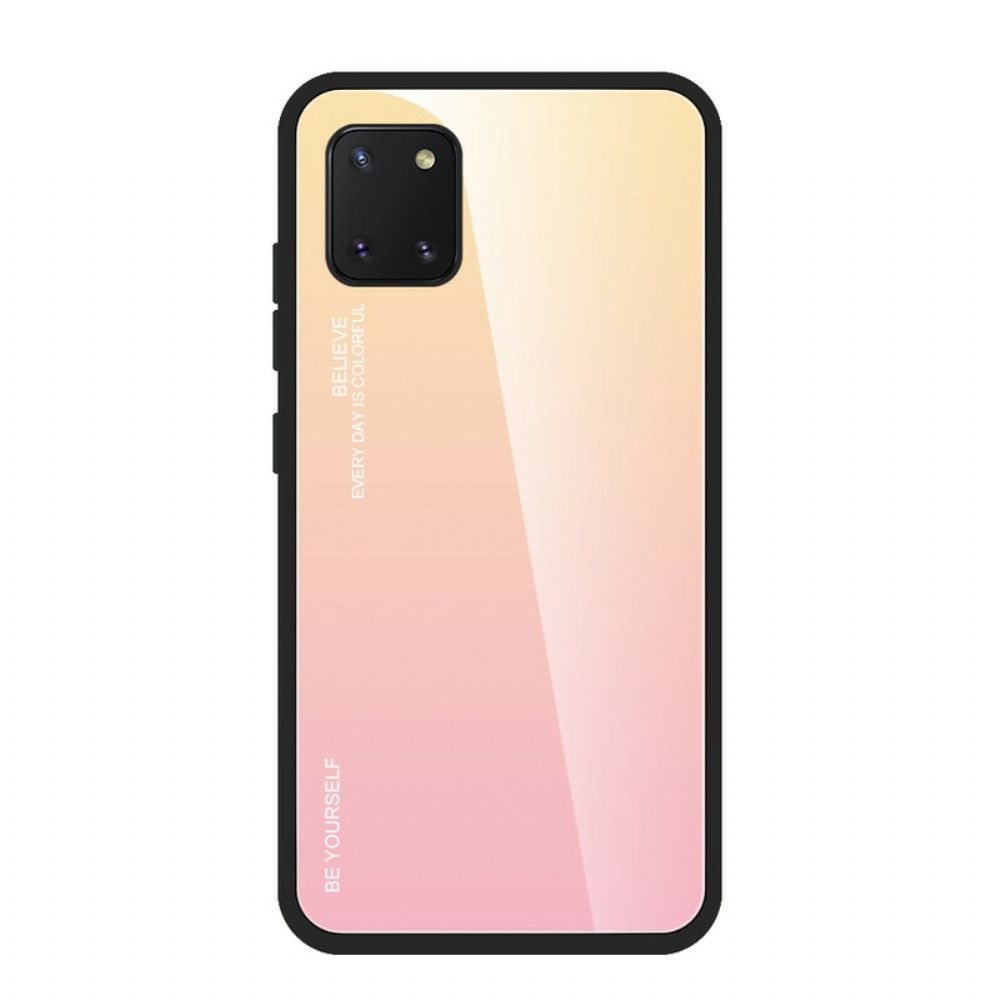 Hoesje voor Samsung Galaxy S10 Lite Wees Jezelf Van Gehard Glas