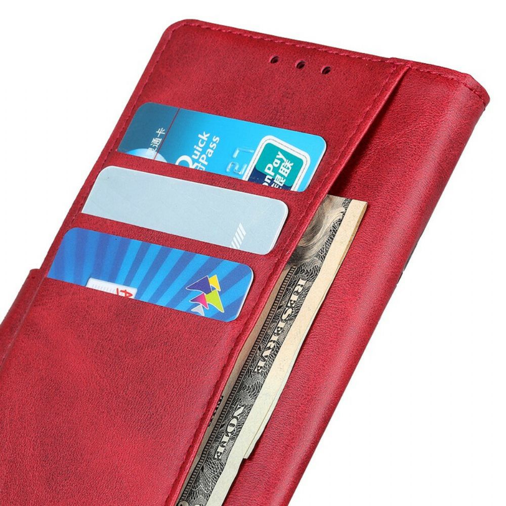 Leren Hoesje voor Samsung Galaxy S10 Lite Retro Mat Leereffect