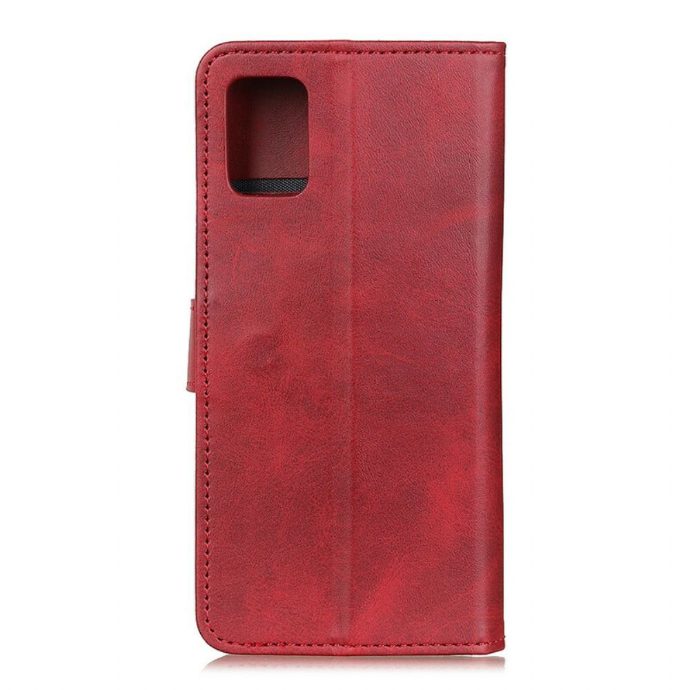 Leren Hoesje voor Samsung Galaxy S10 Lite Retro Mat Leereffect