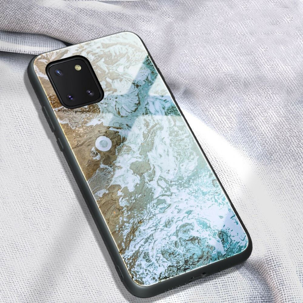 Telefoonhoesje voor Samsung Galaxy S10 Lite Marmer Kleuren Gehard Glas