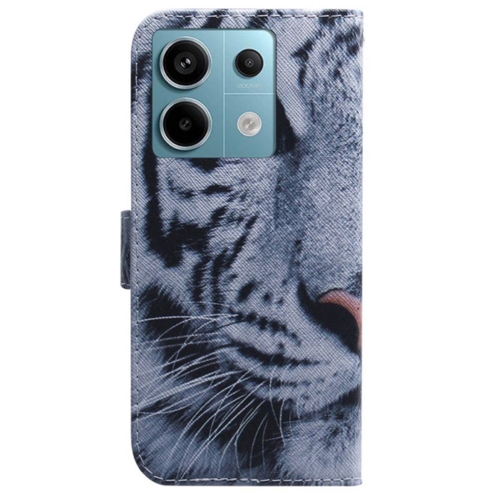 Bescherming Hoesje Poco X6 5g Witte Tijger