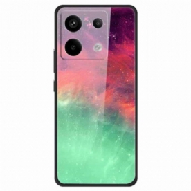 Cover Hoesje Poco X6 5g Telefoonhoesje Gehard Glas Gekleurd Patroon