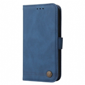 Flip Case Leren Poco X6 5g Decoratieve Riemklinknagel