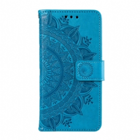 Flip Case Leren Poco X6 5g Mandala Zon Met Riem