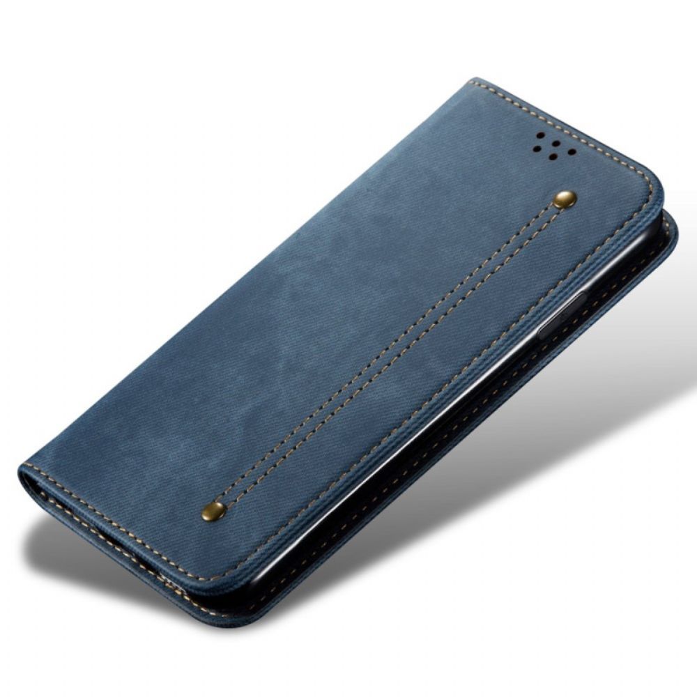 Folio-hoesje Voor Poco X6 5g Jeansstof