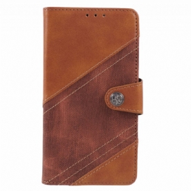 Leren Hoesje Poco X6 5g Bi-textuur Bescherming Hoesje