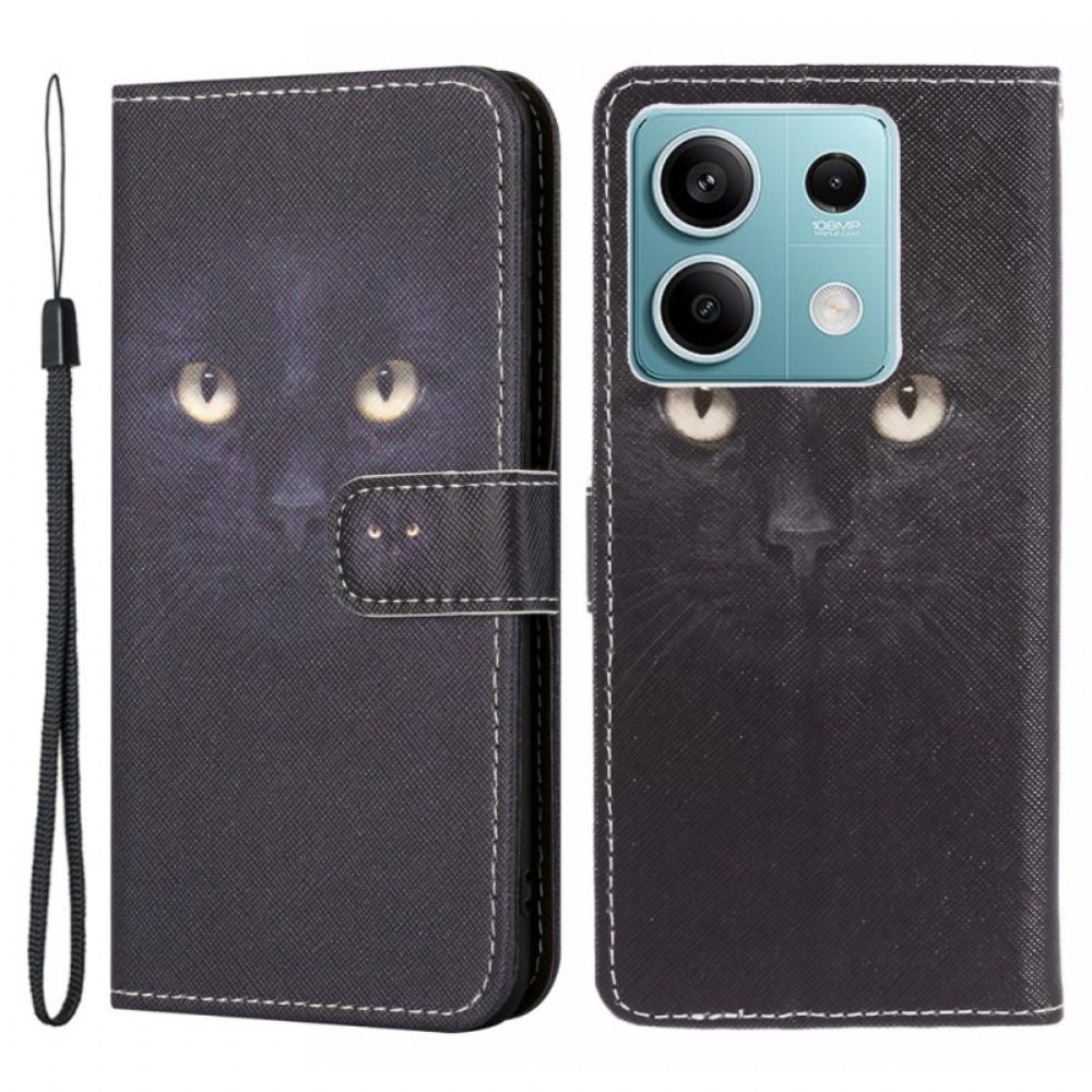 Leren Hoesje Poco X6 5g Kattenogen Met Bandjes