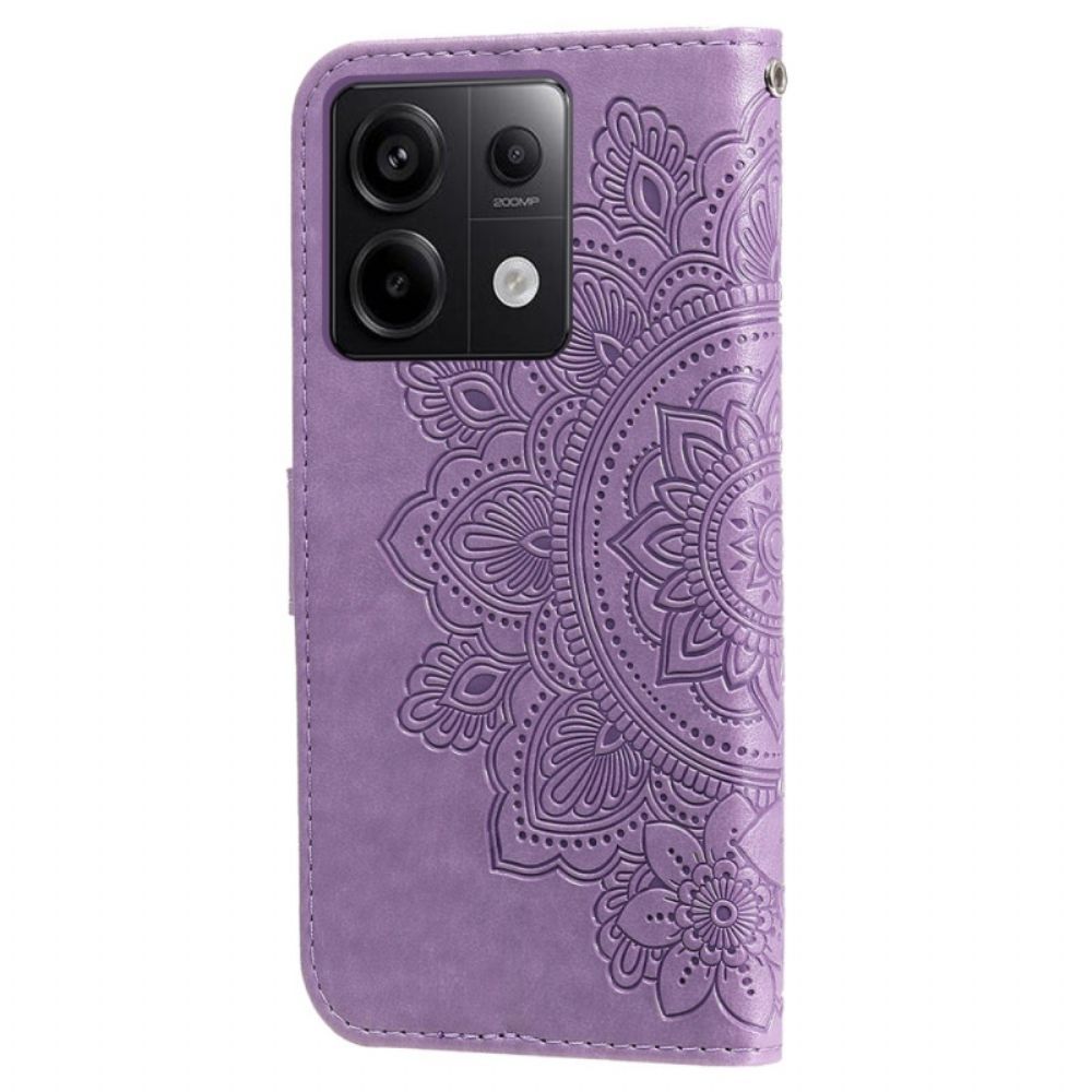 Leren Hoesje Poco X6 5g Mandala Met Koord Bescherming Hoesje