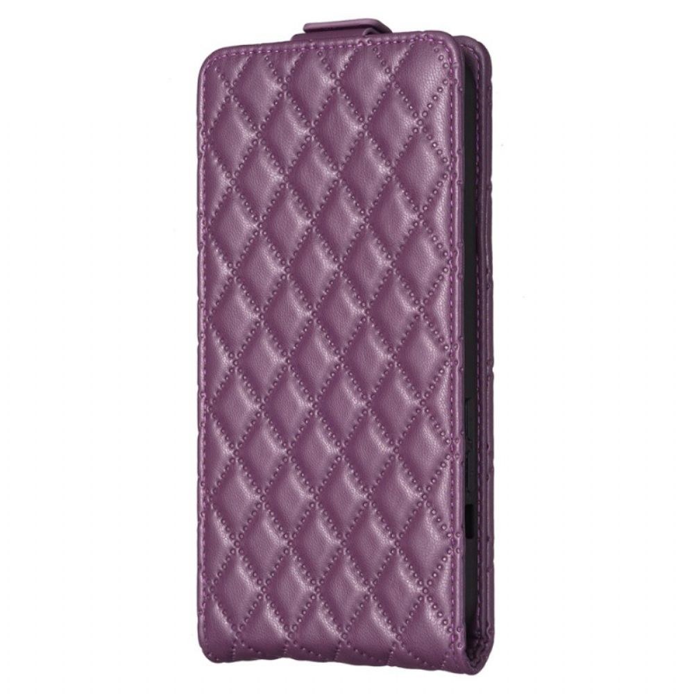 Leren Hoesje Voor Poco X6 5g Gewatteerde Verticale Flap