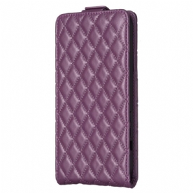 Leren Hoesje Voor Poco X6 5g Gewatteerde Verticale Flap