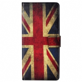 Leren Hoesje Voor Poco X6 5g Vintage Engelse Vlag