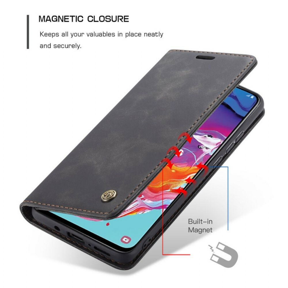 Bescherming Hoesje voor Samsung Galaxy A70 Folio-hoesje Caseme Kunstleer