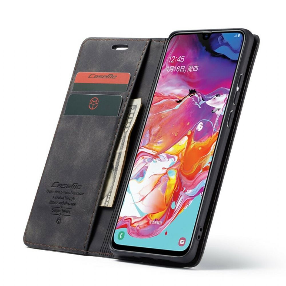 Bescherming Hoesje voor Samsung Galaxy A70 Folio-hoesje Caseme Kunstleer