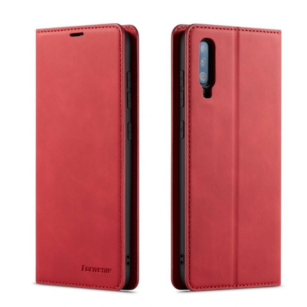 Bescherming Hoesje voor Samsung Galaxy A70 Folio-hoesje Lederen Effect Forwenw