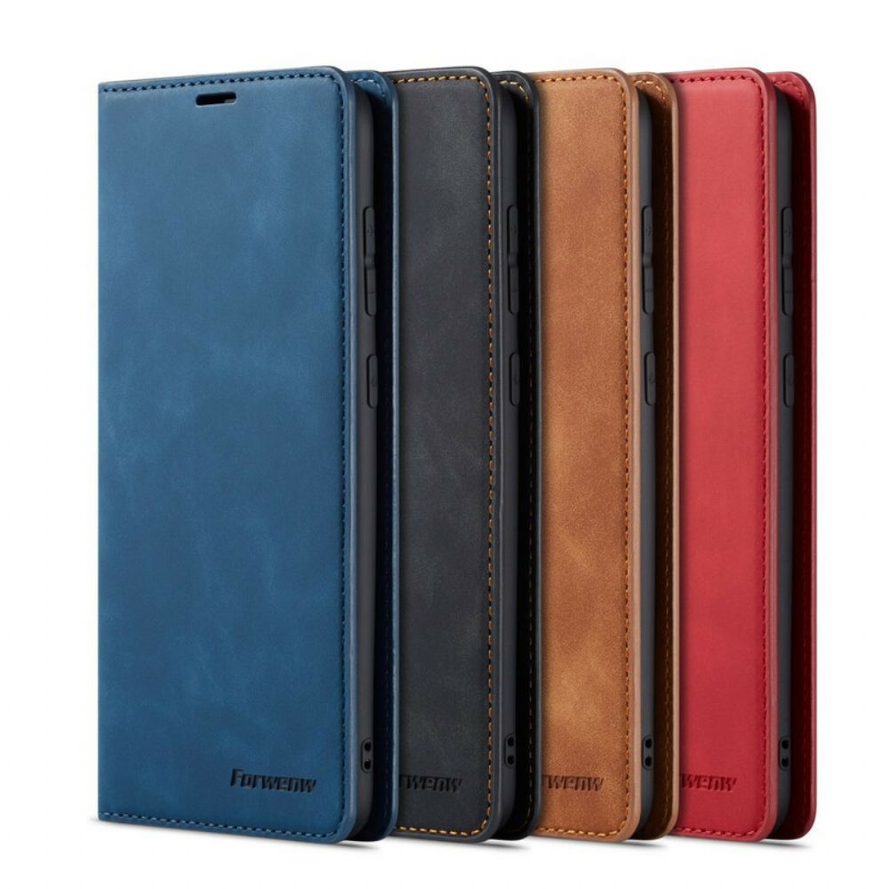 Bescherming Hoesje voor Samsung Galaxy A70 Folio-hoesje Lederen Effect Forwenw