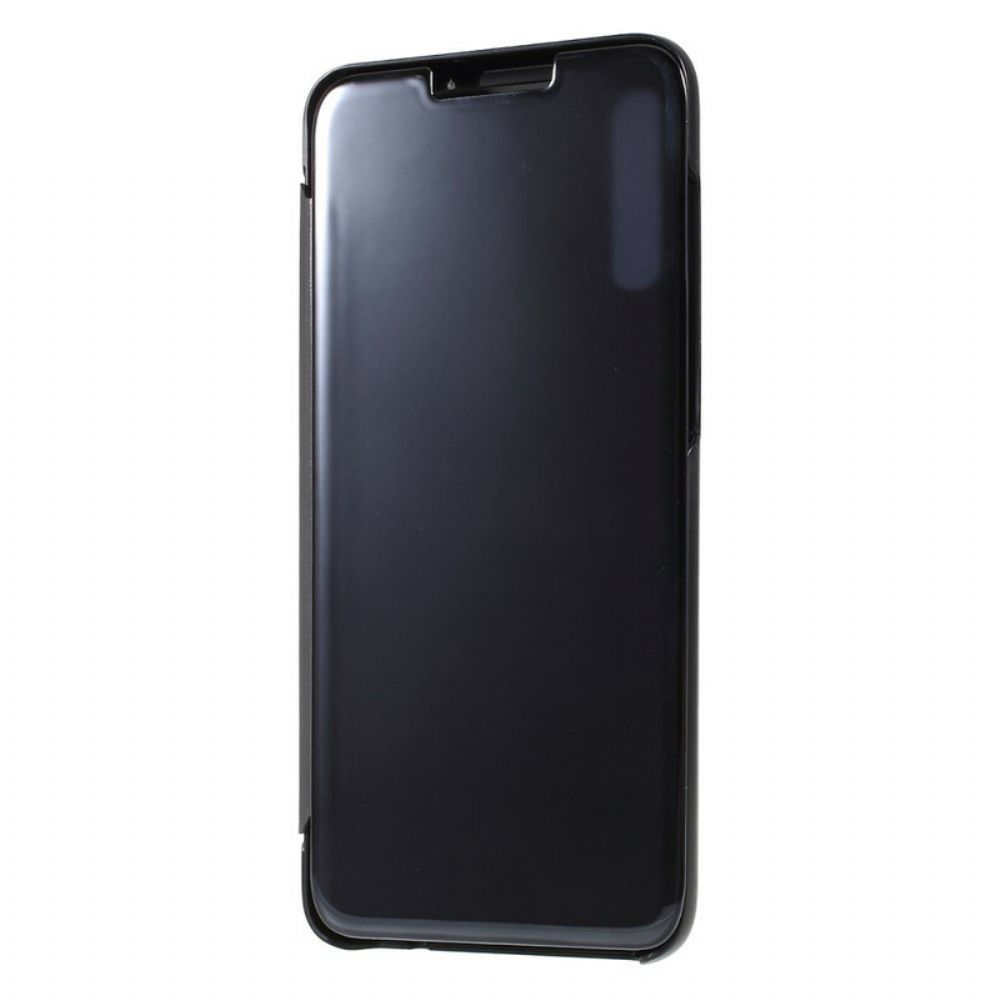 Bescherming Hoesje voor Samsung Galaxy A70 Spiegel En Leereffect