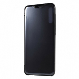 Bescherming Hoesje voor Samsung Galaxy A70 Spiegel En Leereffect