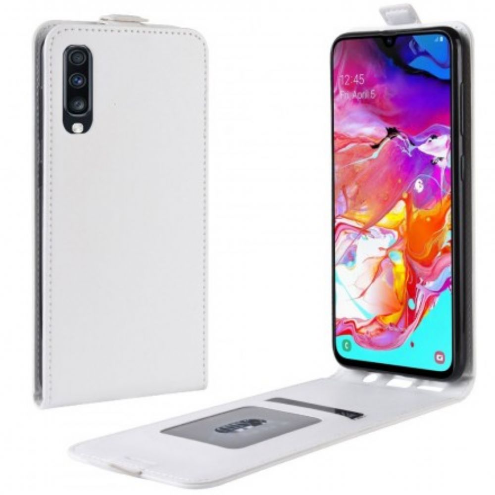 Flip Case voor Samsung Galaxy A70 Folio-hoesje Opvouwbaar Leereffect