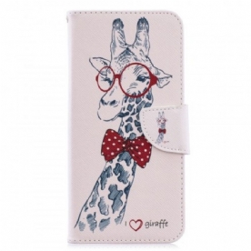 Flip Case voor Samsung Galaxy A70 Nerdy Giraf