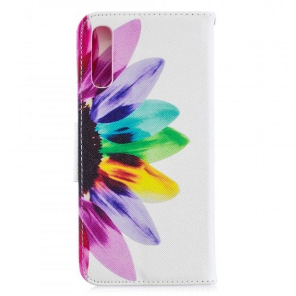 Folio-hoesje voor Samsung Galaxy A70 Aquarel Bloem