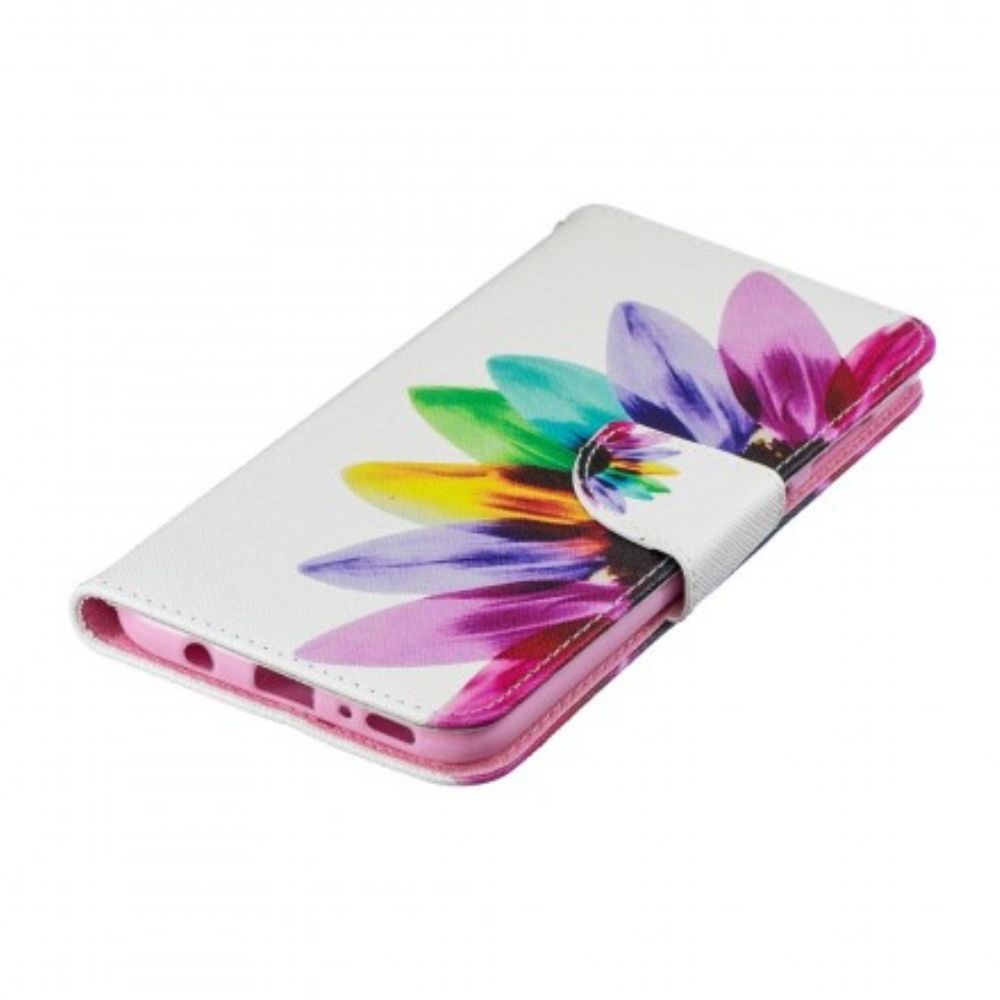 Folio-hoesje voor Samsung Galaxy A70 Aquarel Bloem