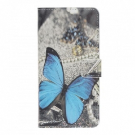 Folio-hoesje voor Samsung Galaxy A70 Blauwe Vlinder