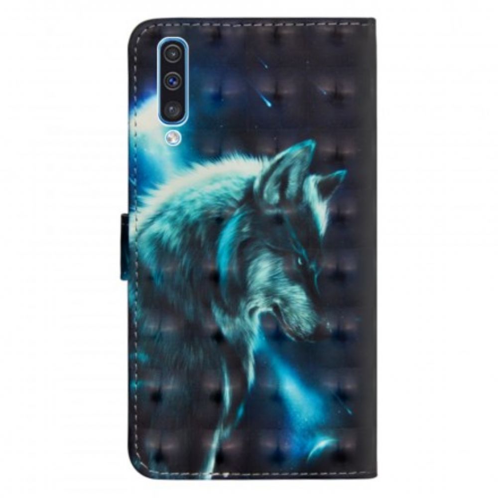 Folio-hoesje voor Samsung Galaxy A70 Majestueuze Wolf