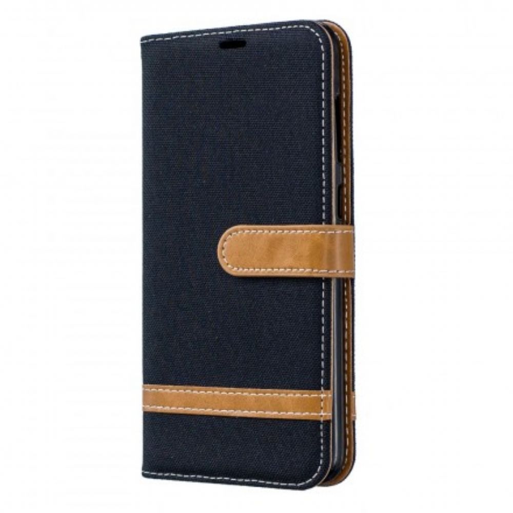 Folio-hoesje voor Samsung Galaxy A70 Met Ketting Band Met Stof En Leereffect