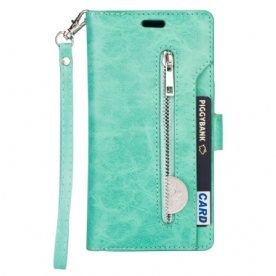 Folio-hoesje voor Samsung Galaxy A70 Portemonnee Met Lanyard