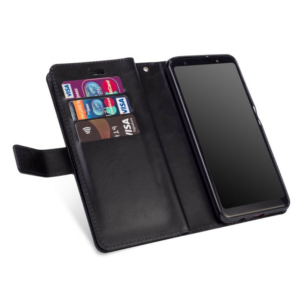 Folio-hoesje voor Samsung Galaxy A70 Portemonnee Met Lanyard