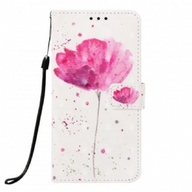 Hoesje Folio-hoesje voor Samsung Galaxy A70 Aquarel Halster