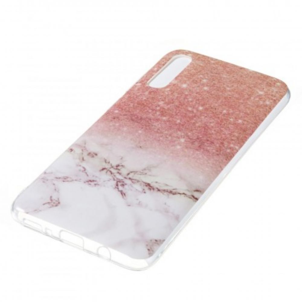 Hoesje voor Samsung Galaxy A70 Glitter Marmer