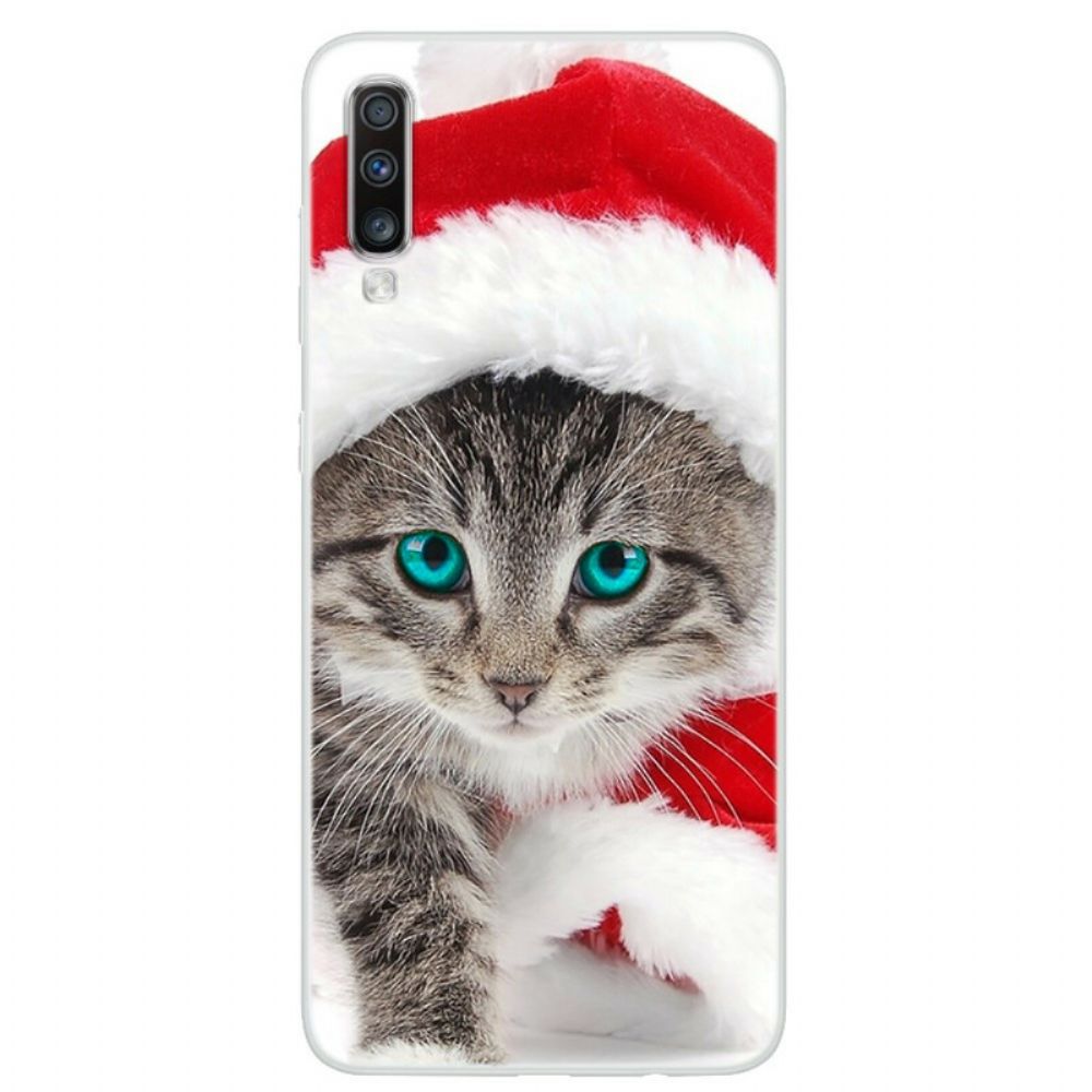 Hoesje voor Samsung Galaxy A70 Kerstkat