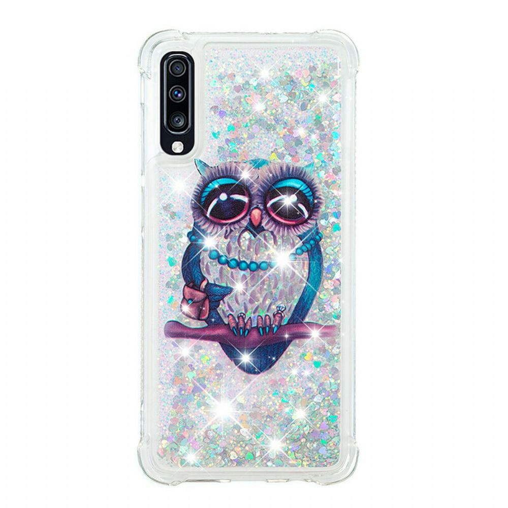 Hoesje voor Samsung Galaxy A70 Miss Glitteruil