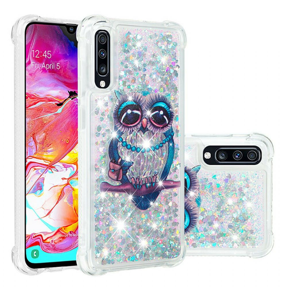 Hoesje voor Samsung Galaxy A70 Miss Glitteruil