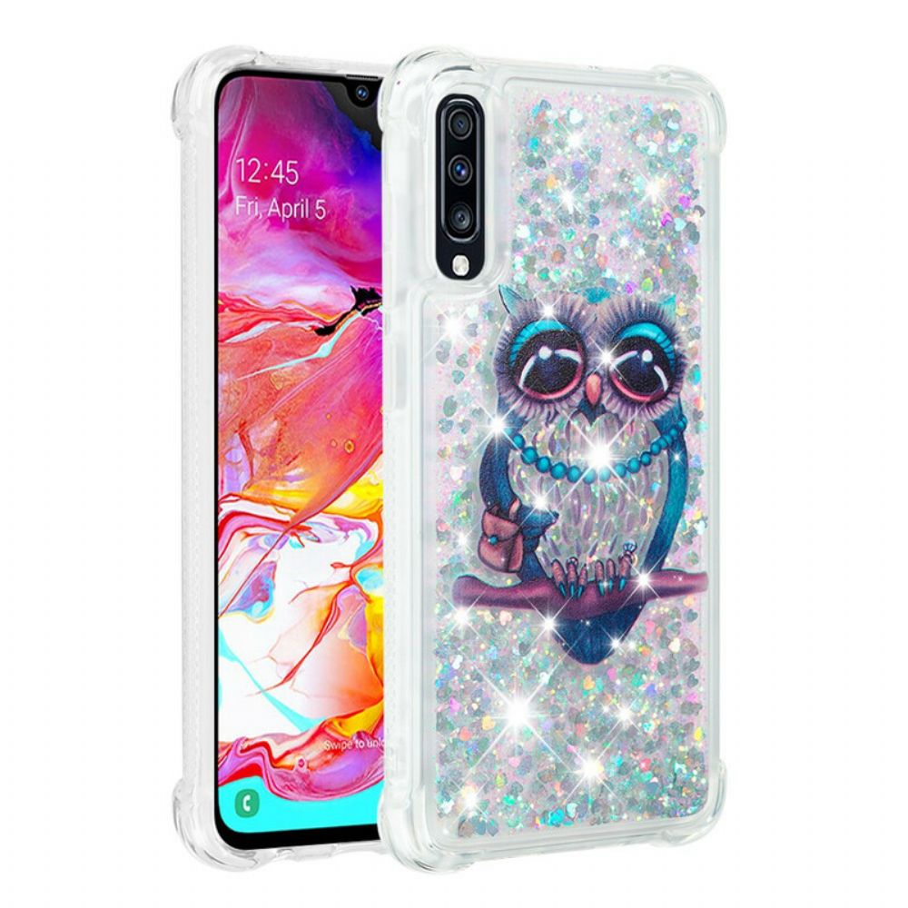 Hoesje voor Samsung Galaxy A70 Miss Glitteruil