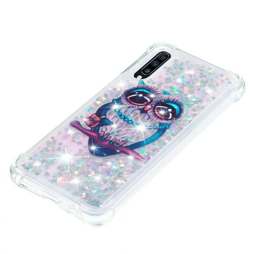 Hoesje voor Samsung Galaxy A70 Miss Glitteruil