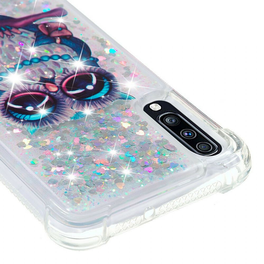 Hoesje voor Samsung Galaxy A70 Miss Glitteruil