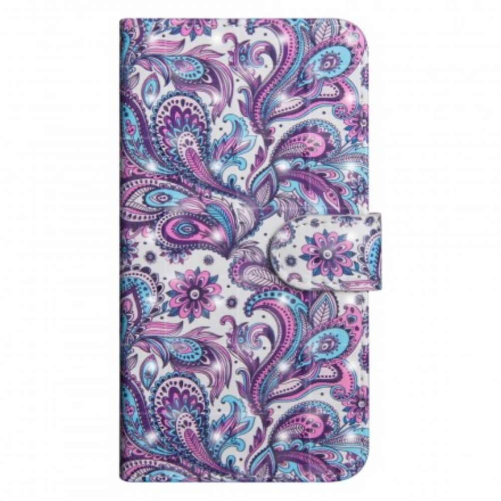 Leren Hoesje voor Samsung Galaxy A70 Bloemen Patronen