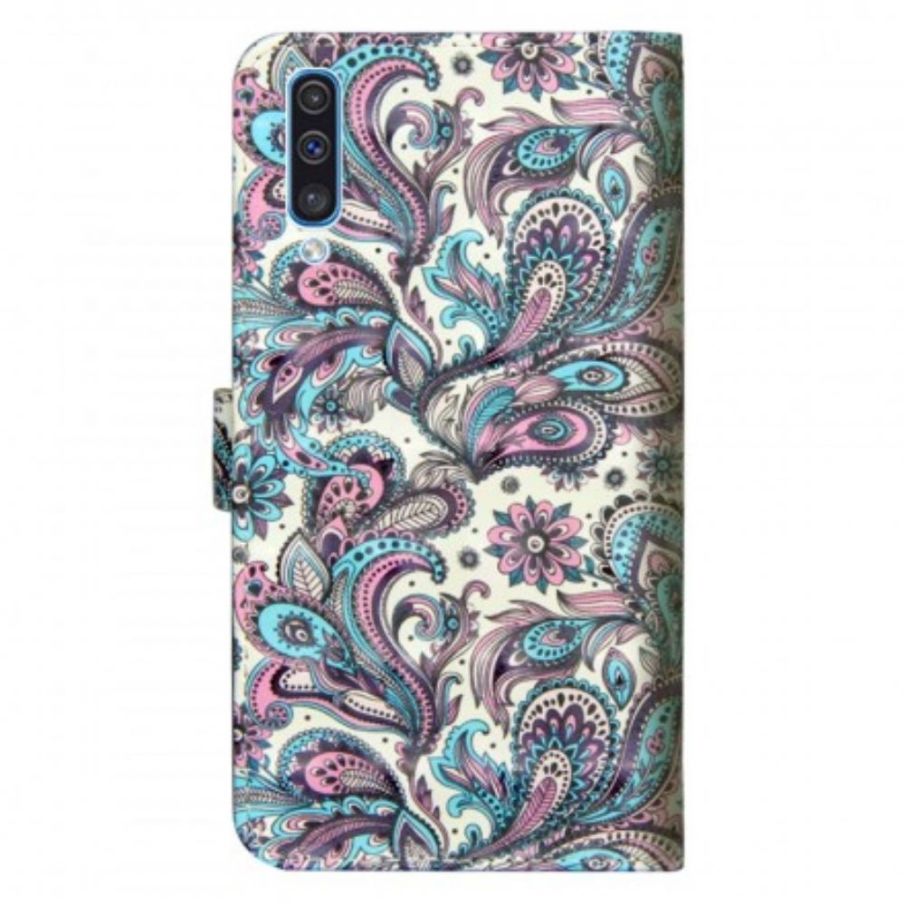 Leren Hoesje voor Samsung Galaxy A70 Bloemen Patronen