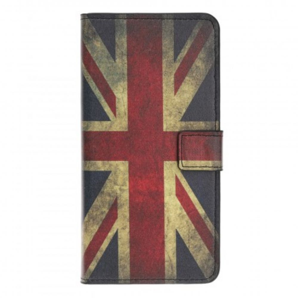 Leren Hoesje voor Samsung Galaxy A70 Engeland Vlag