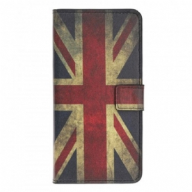 Leren Hoesje voor Samsung Galaxy A70 Engeland Vlag