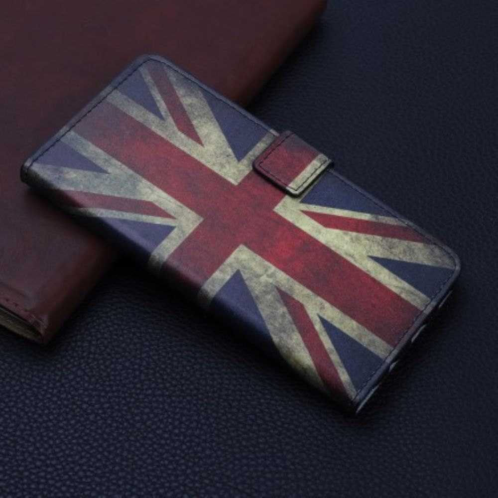 Leren Hoesje voor Samsung Galaxy A70 Engeland Vlag