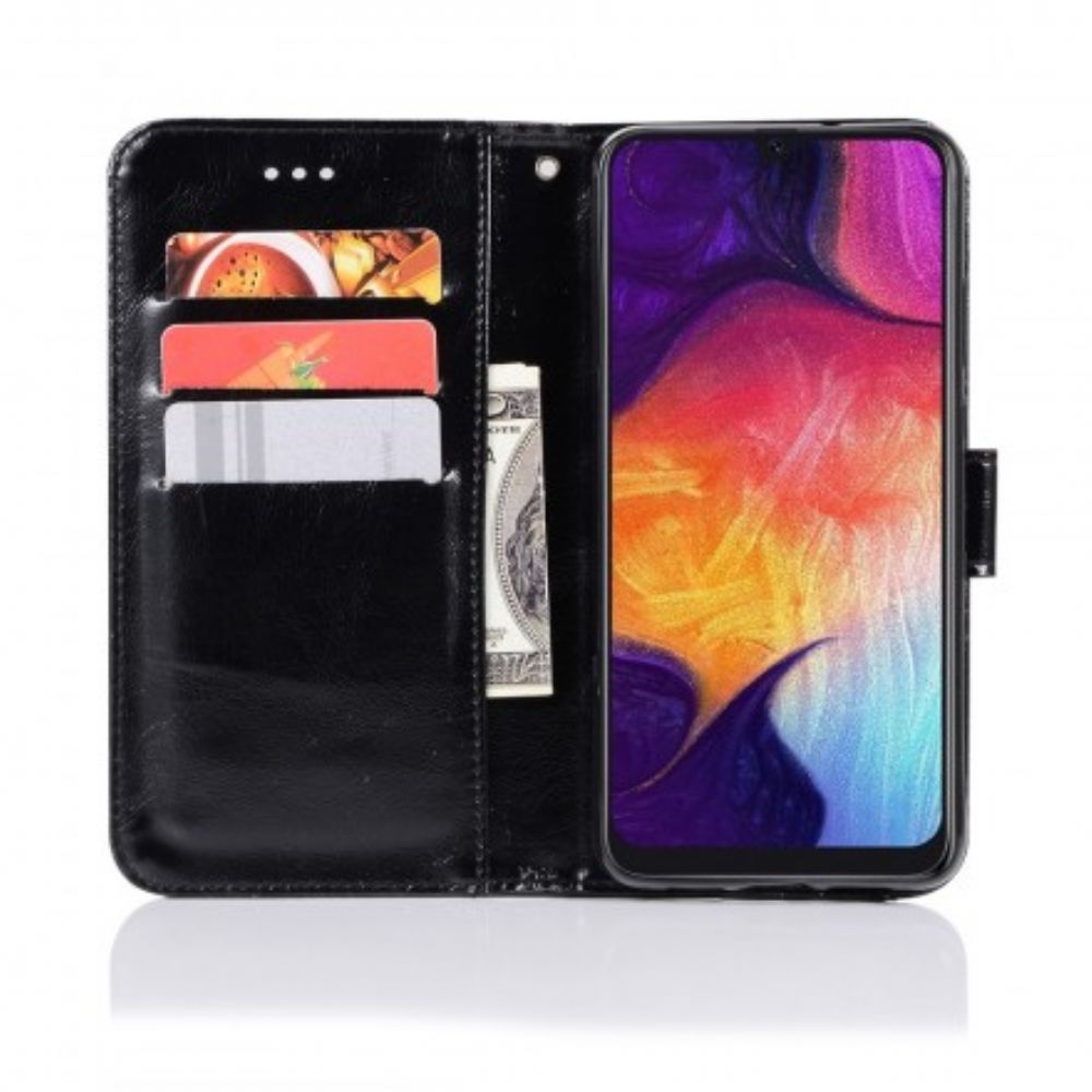 Leren Hoesje voor Samsung Galaxy A70 Met Ketting Vintage Kunstleren Band