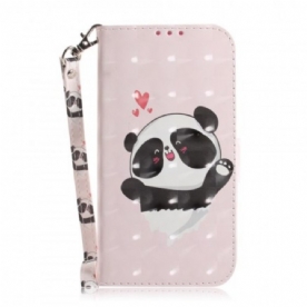 Folio-hoesje voor Sony Xperia 10 Plus Met Ketting Pandaliefde Met Riem