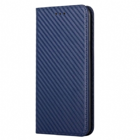 Bescherming Hoesje voor Xiaomi 12T / 12T Pro Folio-hoesje Koolstofvezel Met Koord