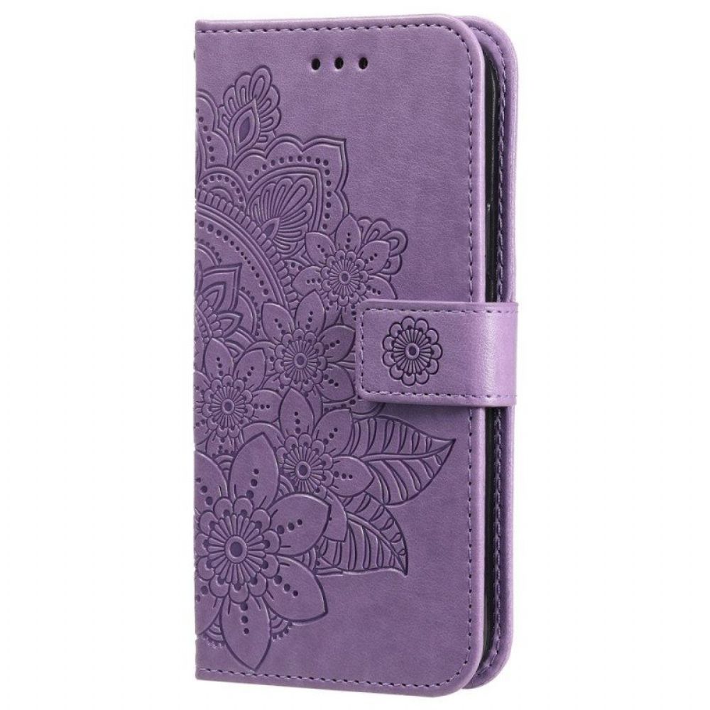 Flip Case voor Xiaomi 12T / 12T Pro Met Ketting Strakke Mandala