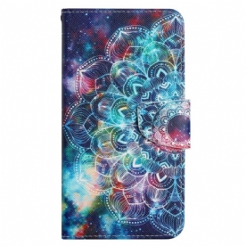 Folio-hoesje voor Xiaomi 12T / 12T Pro Met Ketting Flitsende Strappy Mandala