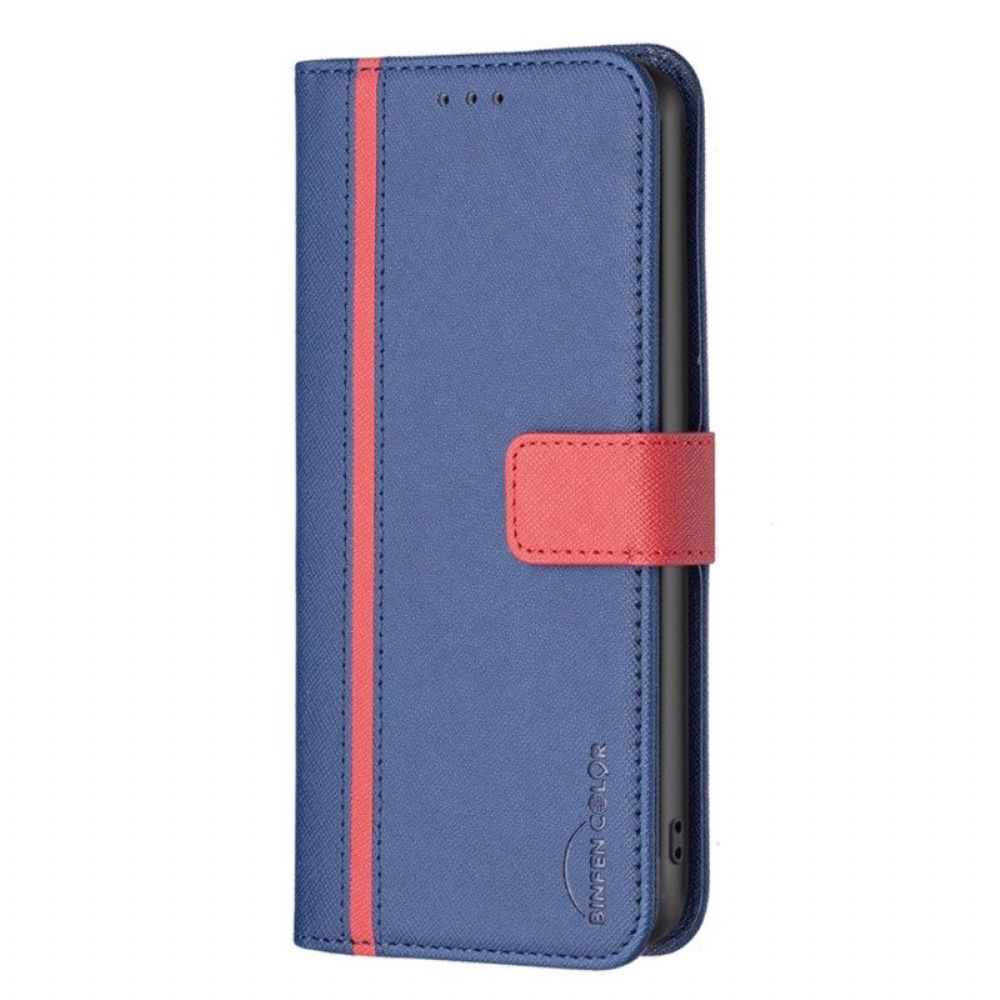 Folio-hoesje voor Xiaomi 12T / 12T Pro Tweekleurige Binfen-kleur